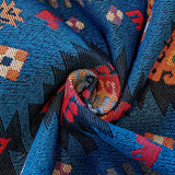 Sofa Cover Vibrant Geometric Jacquard Cotton-Linen Blend Pet-Friendly