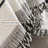 Sofa Throw Boho Geometric Jacquard Chenille Blend & Machine Washable