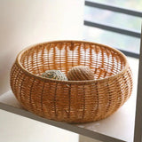 Storage Basket Handcrafted Rattan Dome Lid