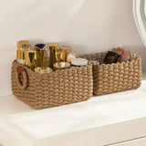 Storage Baskets Handwoven Rattan Set of 3