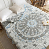 Throw Blanket 100% Cotton Breathable Machine Washable
