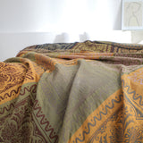 Throw Blanket 100% Cotton Oversized Mandala Fringe