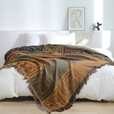 Throw Blanket 100% Cotton Oversized Mandala Fringe