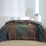 Throw Blanket 100% Cotton Oversized Mandala Fringe