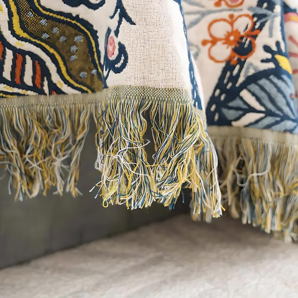 Throw Blanket 100% Cotton Reversible Jacquard