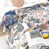 Throw Blanket 100% Cotton Reversible Jacquard