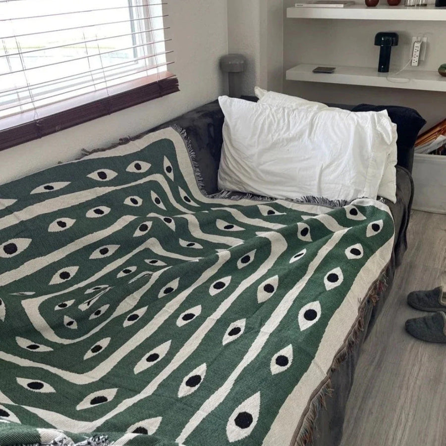 Throw Blanket 100% Cotton Reversible Machine Washable