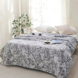Throw Blanket All-Season 100 Percent Cotton Hypoallergenic
