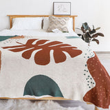 Throw Blanket Cotton Linen Antibacterial Machine Washable
