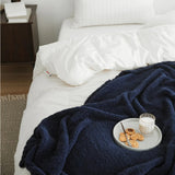 Throw Blanket Half-Velvet Microfiber Pilling-Resistant