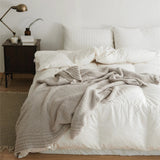 Throw Blanket Half-Velvet Microfiber Pilling-Resistant