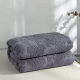 Throw Blanket Plush Jacquard Microfiber Blend Machine Washable