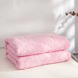 Throw Blanket Plush Jacquard Microfiber Blend Machine Washable