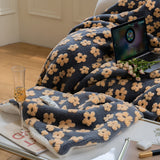 Throw Blanket Plush Microfiber Retro Floral 59x79