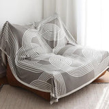 Throw Blanket Reversible Geometric Ultra-Soft Microfiber