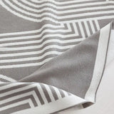 Throw Blanket Reversible Geometric Ultra-Soft Microfiber