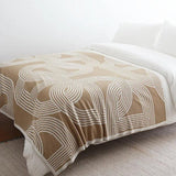 Throw Blanket Reversible Geometric Ultra-Soft Microfiber