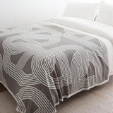 Throw Blanket Reversible Geometric Ultra-Soft Microfiber