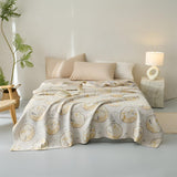 Throw Blanket Reversible Hypoallergenic Cotton Blend