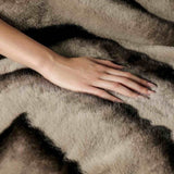 Throw Blanket Ruched Plush Faux Rabbit Fur Lightweight & Machine Washable