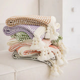 Throw Blanket Soft Acrylic Double-Sided Diamond Pattern