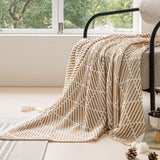 Throw Blanket Soft Acrylic Double-Sided Diamond Pattern