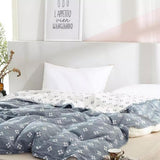 Throw Blanket Three Layer Cotton Gauze Diamond Dot