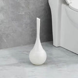 Toilet Brush Firm Bristles Ergonomic Handle Concealed Storage Base