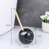 Toilet Brush Set Ceramic Marble Non-Slip Base