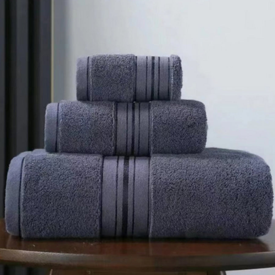 Towel Set 3 Piece Egyptian Cotton Ultra-Absorbent & Quick-Dry