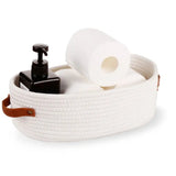 Woven Storage Basket Microfiber Blend Dual Handles