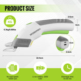 WORKPRO 4V Rechargeable Cordless Electric Scissors with 2 Blades