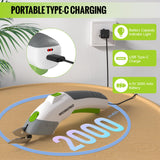 WORKPRO 4V Rechargeable Cordless Electric Scissors with 2 Blades