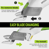 WORKPRO 4V Rechargeable Cordless Electric Scissors with 2 Blades