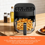 Kismile 5 Quart Glass Air Fryer, Non-Toxic PTFE-Free with 360° Visible Bowl, 8 Presets 12420KAF0