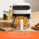 Kismile 5 Quart Glass Air Fryer, Non-Toxic PTFE-Free with 360° Visible Bowl, 8 Presets 12420KAF0