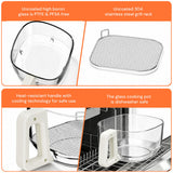 Kismile 5 Quart Glass Air Fryer, Non-Toxic PTFE-Free with 360° Visible Bowl, 8 Presets 12420KAF0
