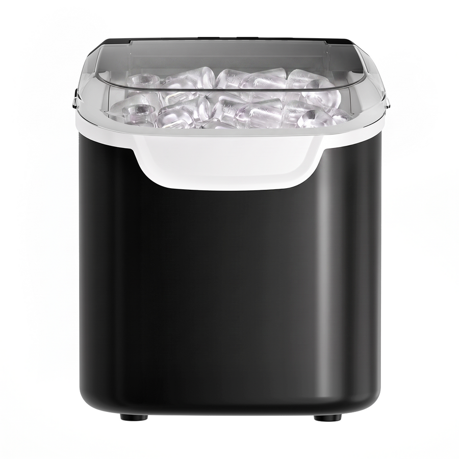 Kismile Ice Makers Countertop with Handle,8 Cubes in 6 Mins,Portable Ice Machine with Self-Cleaning for Home 58012RIM0