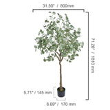 Fake Olive Plant with Stable Stand