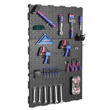 WORKPRO 3 Pack 16"x32" Black Metal Steel Panel Garage Wall Pegboard Organizer