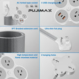 Multi-Outlet Power Strip with Braided Cable