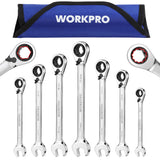 WORKPRO 7-Piece 3-in-1 Reversible Ratchet Wrench Set, Metric