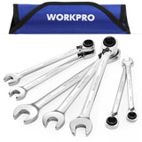 WORKPRO 7-Piece 3-in-1 Reversible Ratchet Wrench Set, Metric