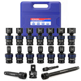 WORKPRO 18-Piece 1/2" Dr. Universal Impact Socket Set, Metric