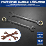 WORKPRO 22-piece Regular Ratcheting Wrench Set Anti-Slip Tooth with Organizer Box, Metric 6-18mm & SAE 1/4-3/4"