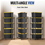 WORKPRO 2-Pack 5-Tier Heavy Duty Metal Storage Rack, Garage Shelving for Basement & Workshop, 450 lbs per Unit, 30.5" x 22.5" x 69", Black