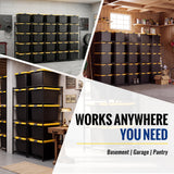 WORKPRO 5-Tier Heavy Duty Metal Storage Rack for Garage, Basement & Workshop, 450 lbs Capacity, 30.5" x 22.5" x 69", Black