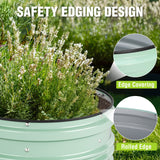 WORKPRO 3Pcs 2x2x1ft Galvanized Raised Garden Bed Set, Rust & Corrosion Protection, Easy Assembly, Safe Edge, Ideal for Vegetables & Flowers, Green