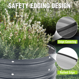 WORKPRO 3PK 2x2x1ft Outdoor Galvanized Raised Garden Bed Kit, Rust & Corrosion Protection, Easy Assembly, Safe Edge, Ideal for Vegetables & Flowers, Dark Gray