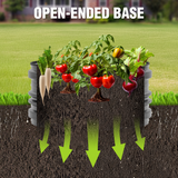 WORKPRO 3PK 2x2x1ft Outdoor Galvanized Raised Garden Bed Kit, Rust & Corrosion Protection, Easy Assembly, Safe Edge, Ideal for Vegetables & Flowers, Dark Gray